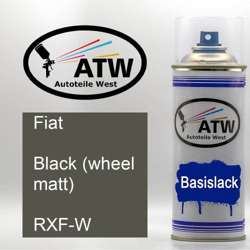 Fiat, Black (wheel matt), RXF-W: 400ml Sprühdose, von ATW Autoteile West.